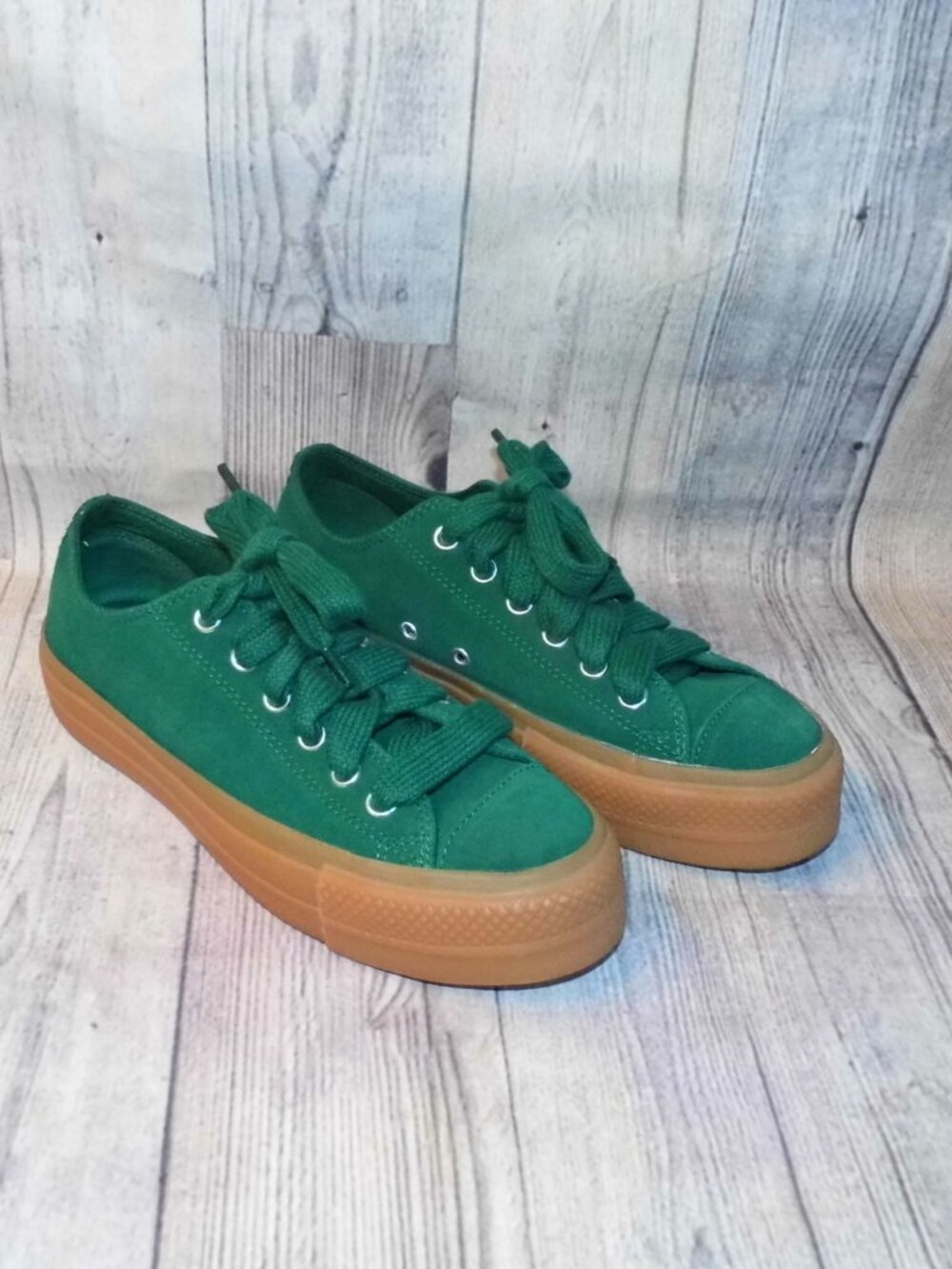 CONVERSE Chuck Taylor All Star Lift Pltfrm OX Clover/Gum Sneakers Womens Size 8